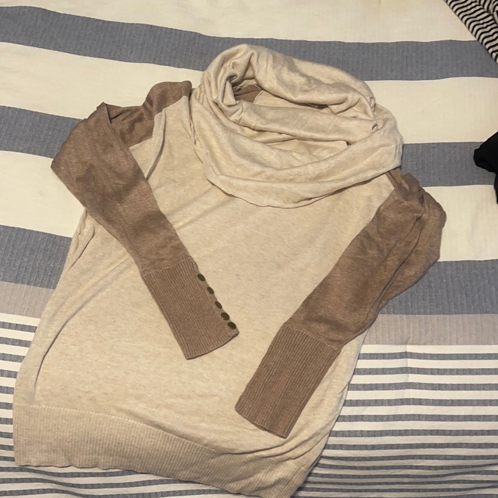 Thin knit cowl neck sweater